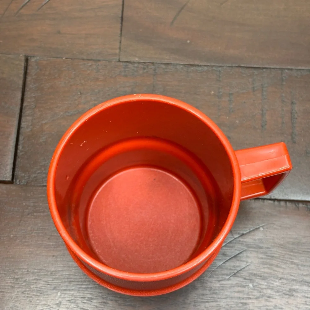 Tupperware Stacking cup mug 1312-7 Vintage Orange Good Condition‎ for age